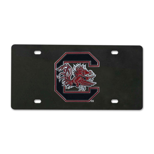 South Carolina Gamecocks 3D Black License Plate