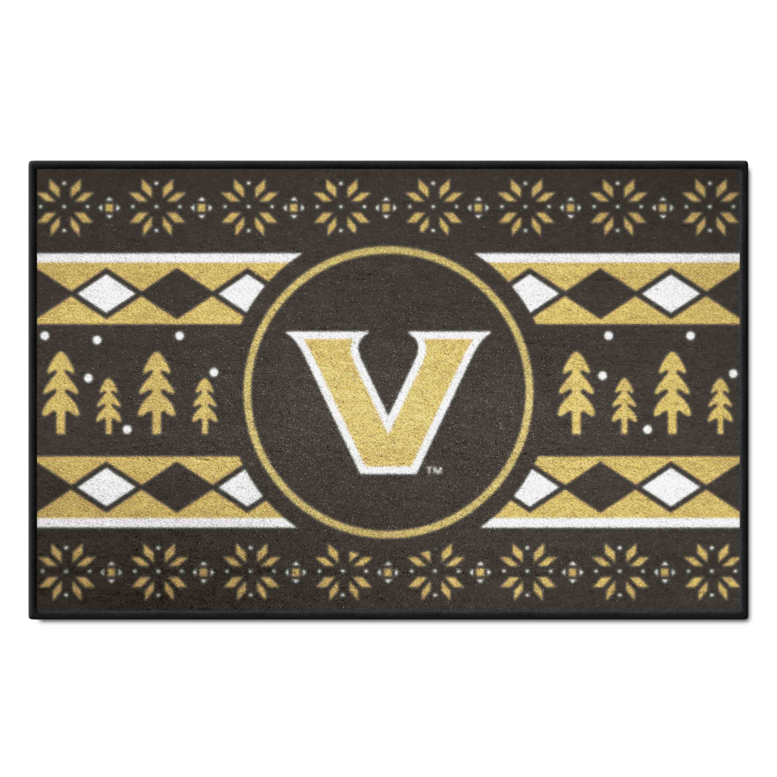 Vanderbilt University Holiday Sweater Starter Mat Accent Rug - 19in. x 30in.