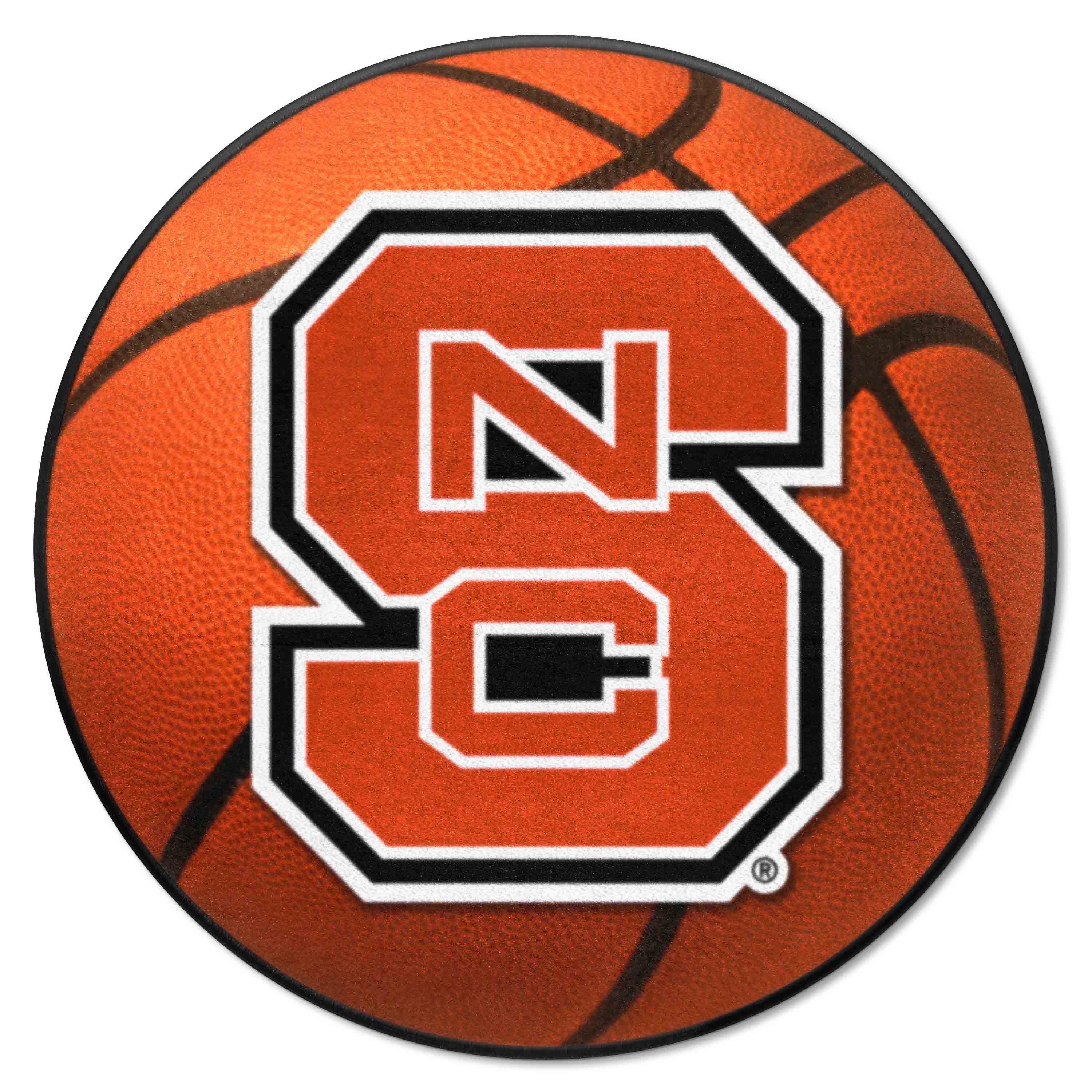 NC State Wolfpack Basketball Rug - 27in. Diameter, NSC Logo - NC State