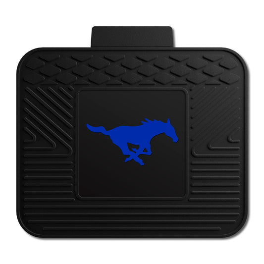 SMU Mustangs Back Seat Car Utility Mat - 14in. x 17in., Blue Mustang