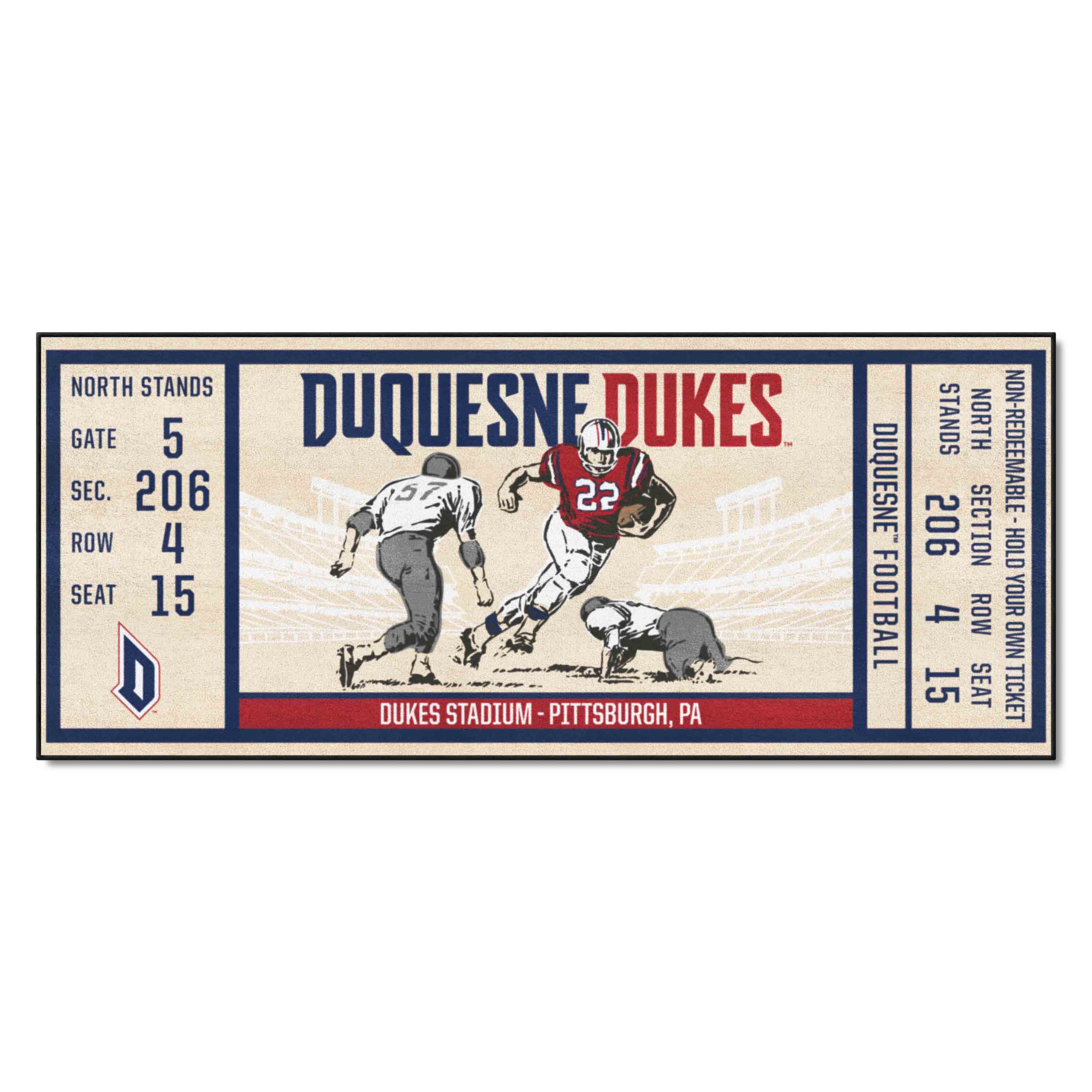 Duquesne Duke Ticket Runner Rug - 30in. x 72in.