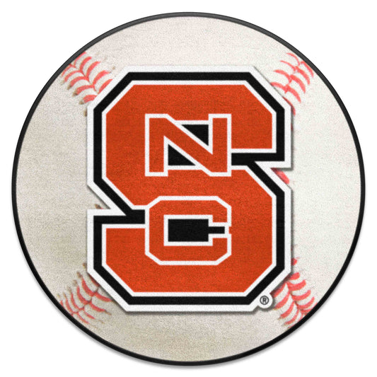 NC State Wolfpack Baseball Rug - 27in. Diameter, NSC Logo - NC State