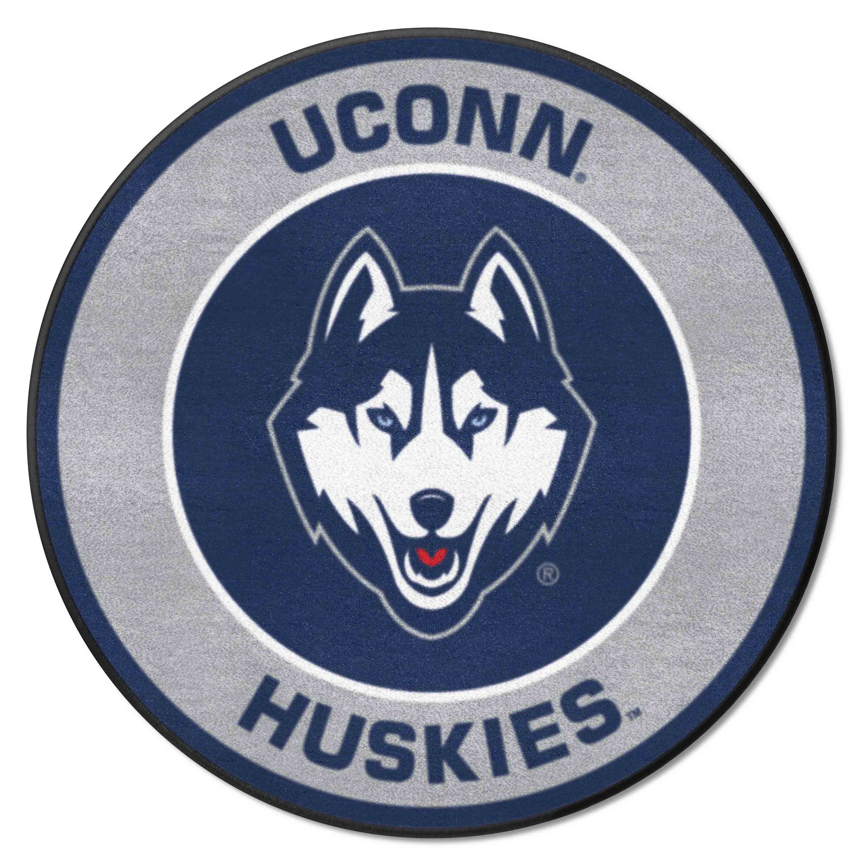 UConn Huskies Roundel Rug - 27in. Diameter