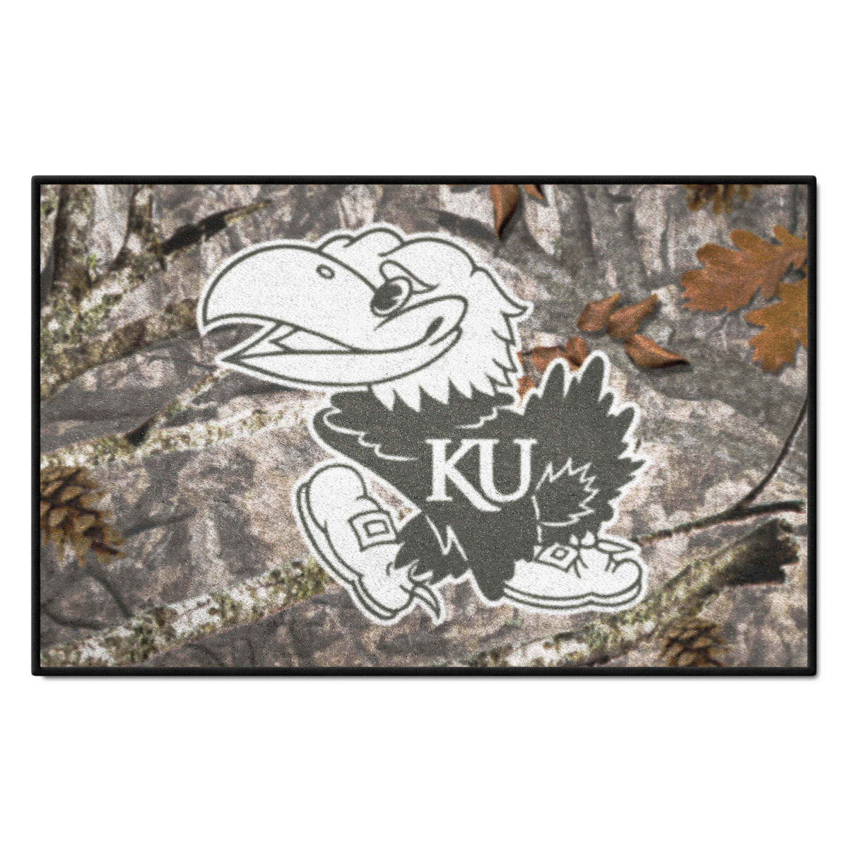 Kansas Jayhawks Camo Starter Mat Accent Rug - 19in. x 30in.