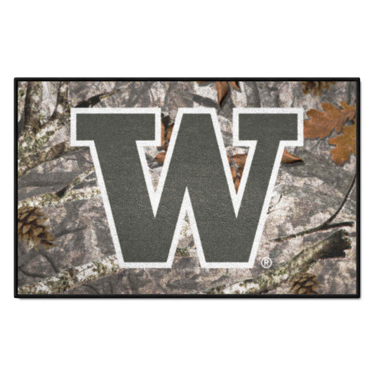 Washington Huskies Camo Starter Mat Accent Rug - 19in. x 30in.