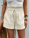 Paperbag Waist Shorts with Pockets Trendsi