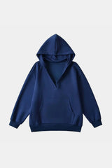 Basic Bae Air Scuba Kangaroo Pocket Long Sleeve Hoodie - Trendsi