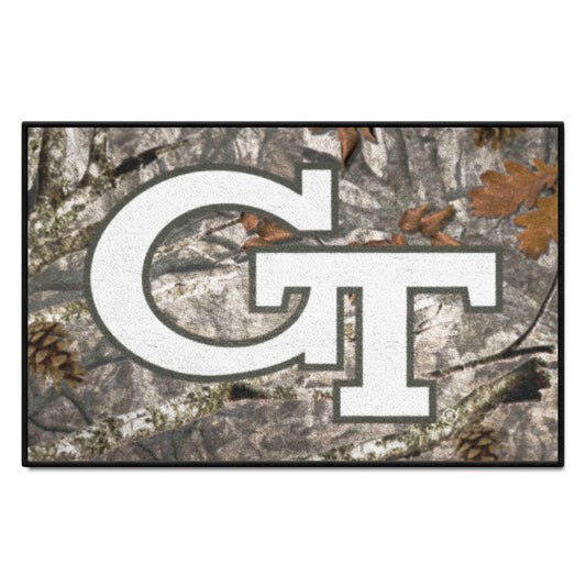 Georgia Tech Yellow Jackets Camo Starter Mat Accent Rug - 19in. x 30in.