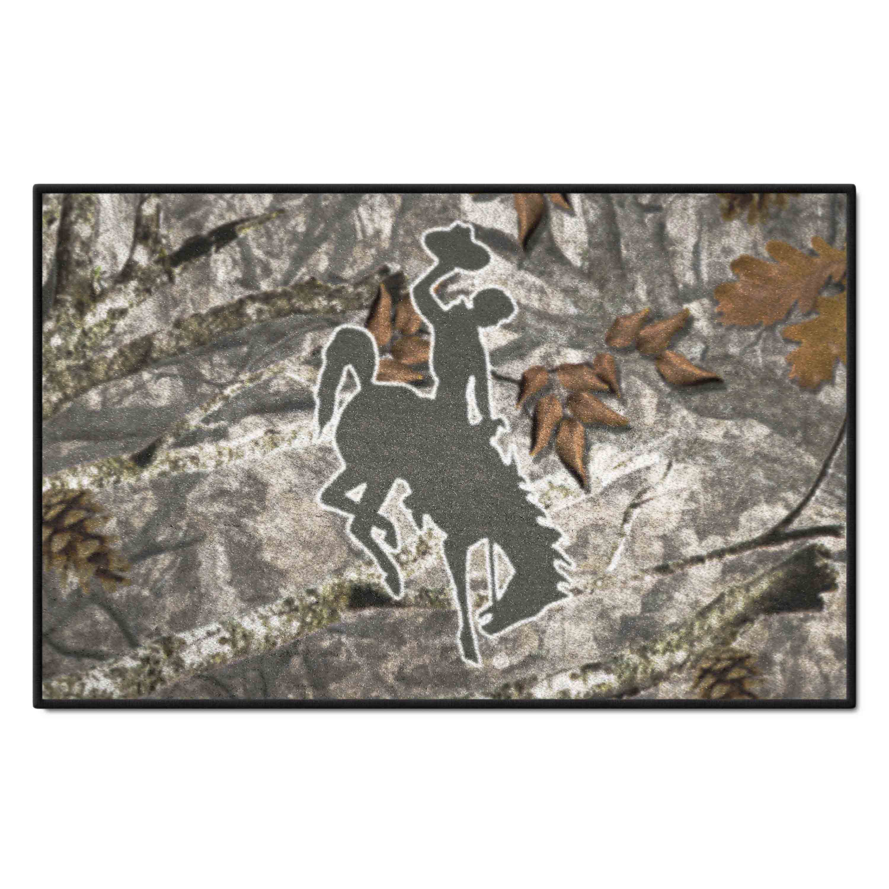 Wyoming Cowboys Camo Starter Mat Accent Rug - 19in. x 30in.