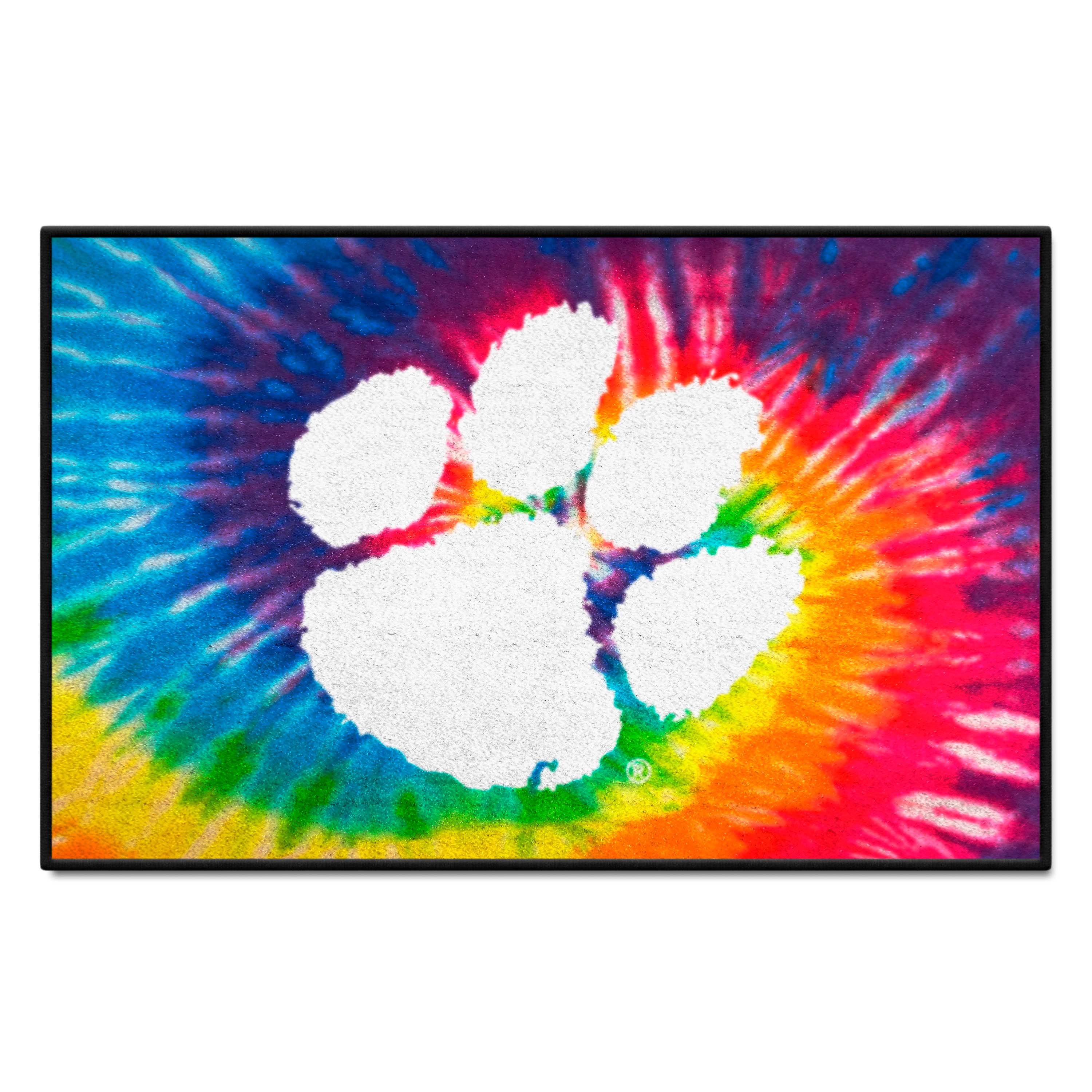 Clemson Tigers Tie Dye Starter Mat Accent Rug - 19in. x 30in. - Clemson