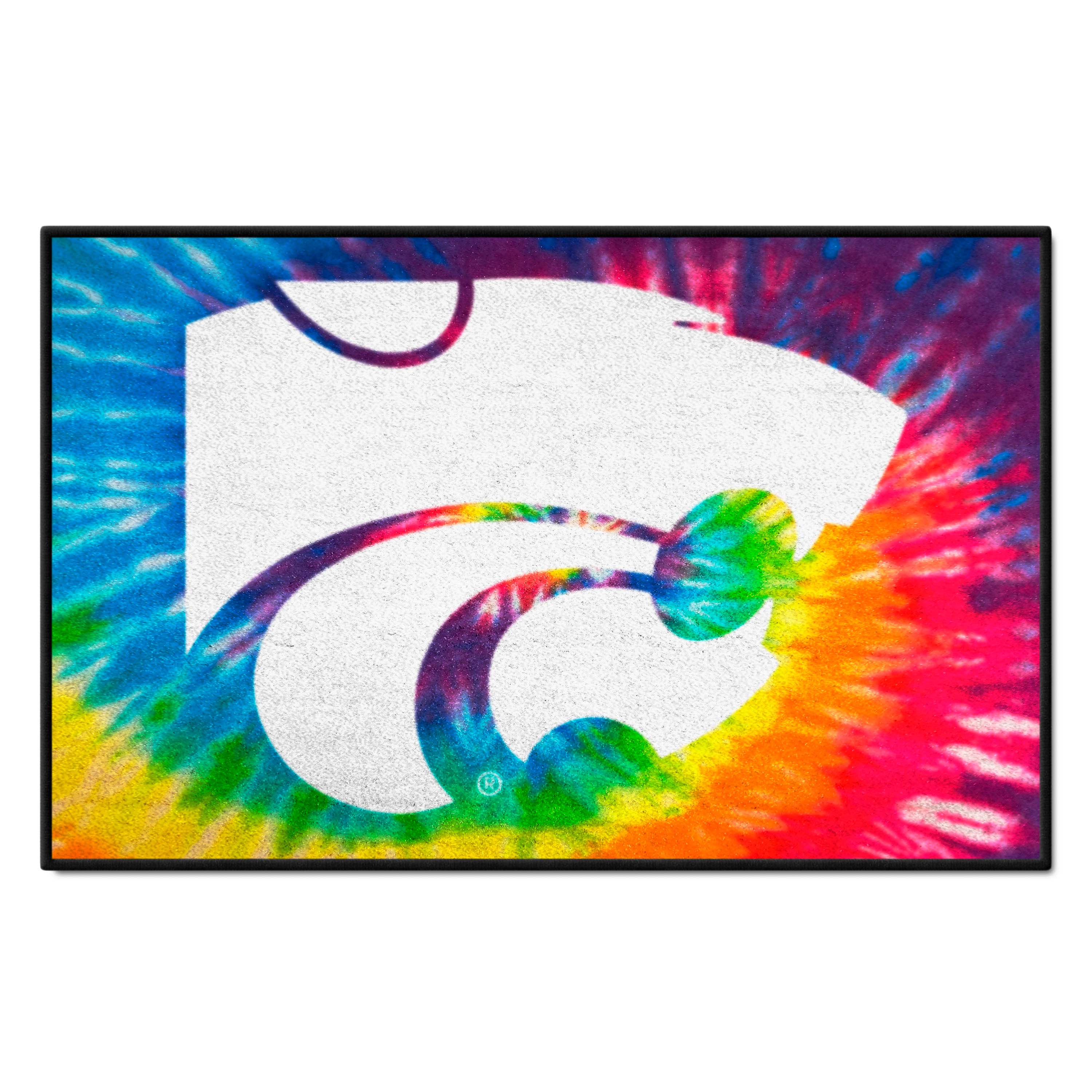 Kansas State Wildcats Tie Dye Starter Mat Accent Rug - 19in. x 30in.