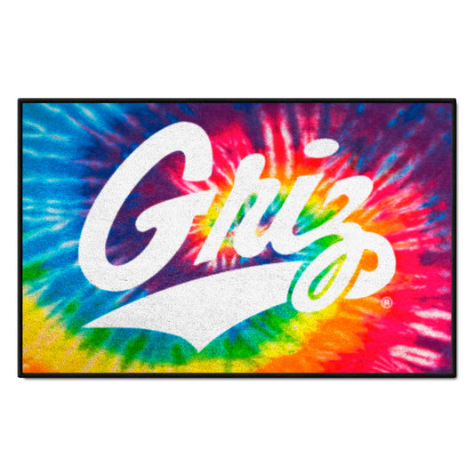 Montana Grizzlies Tie Dye Starter Mat Accent Rug - 19in. x 30in.