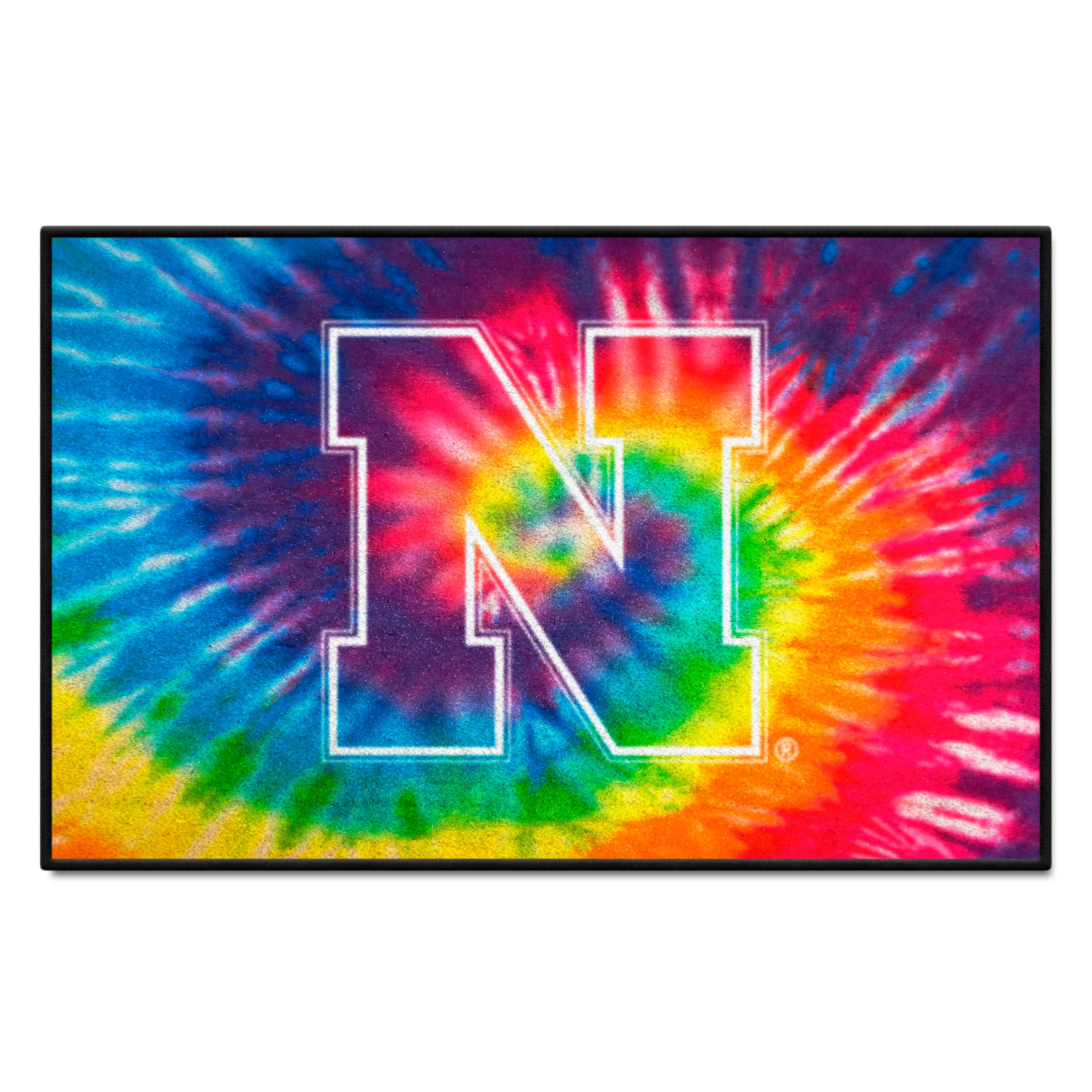 Nebraska Cornhuskers Tie Dye Starter Mat Accent Rug - 19in. x 30in.