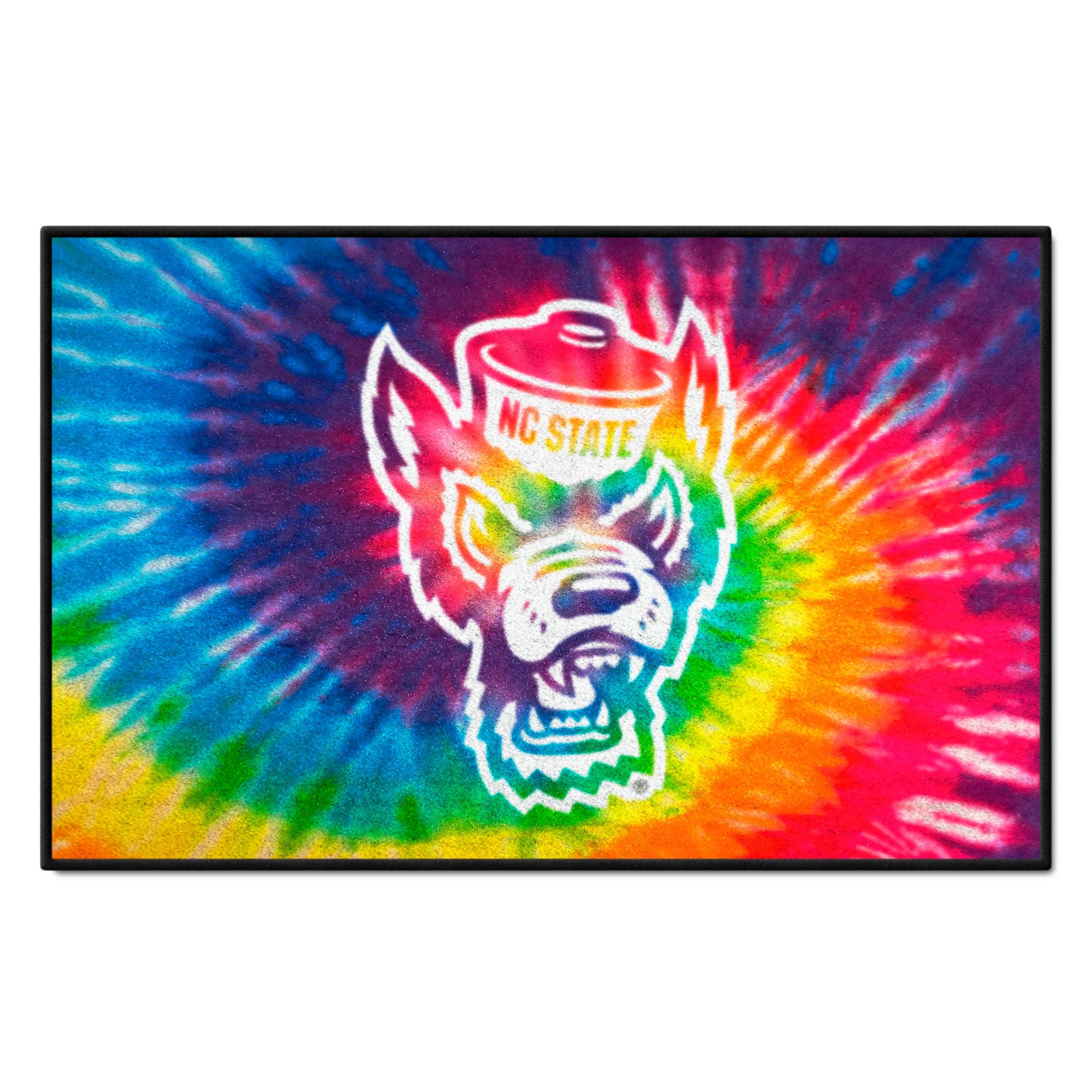 NC State Wolfpack Tie Dye Starter Mat Accent Rug - 19in. x 30in.