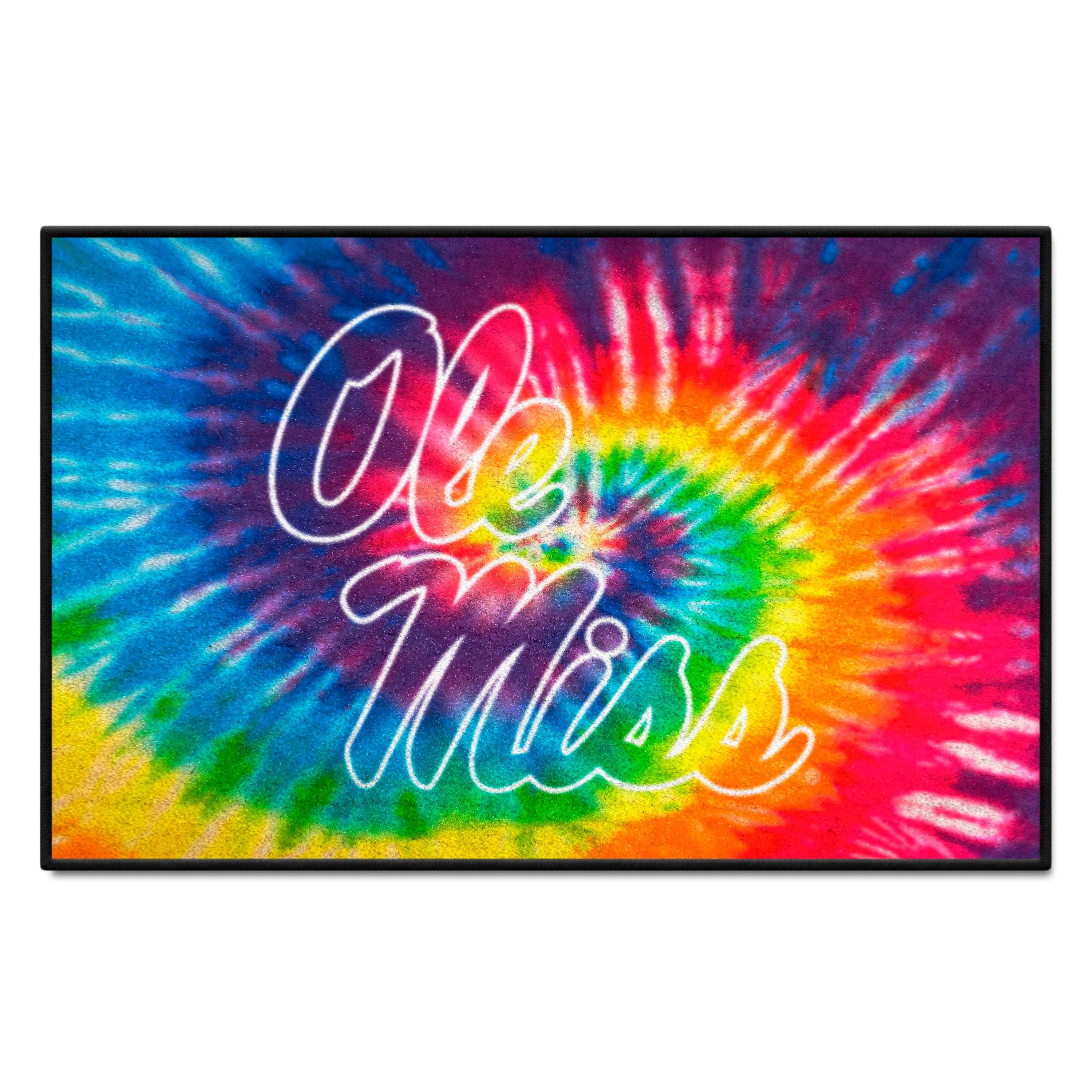 Ole Miss Rebels Tie Dye Starter Mat Accent Rug - 19in. x 30in. - Ole Miss