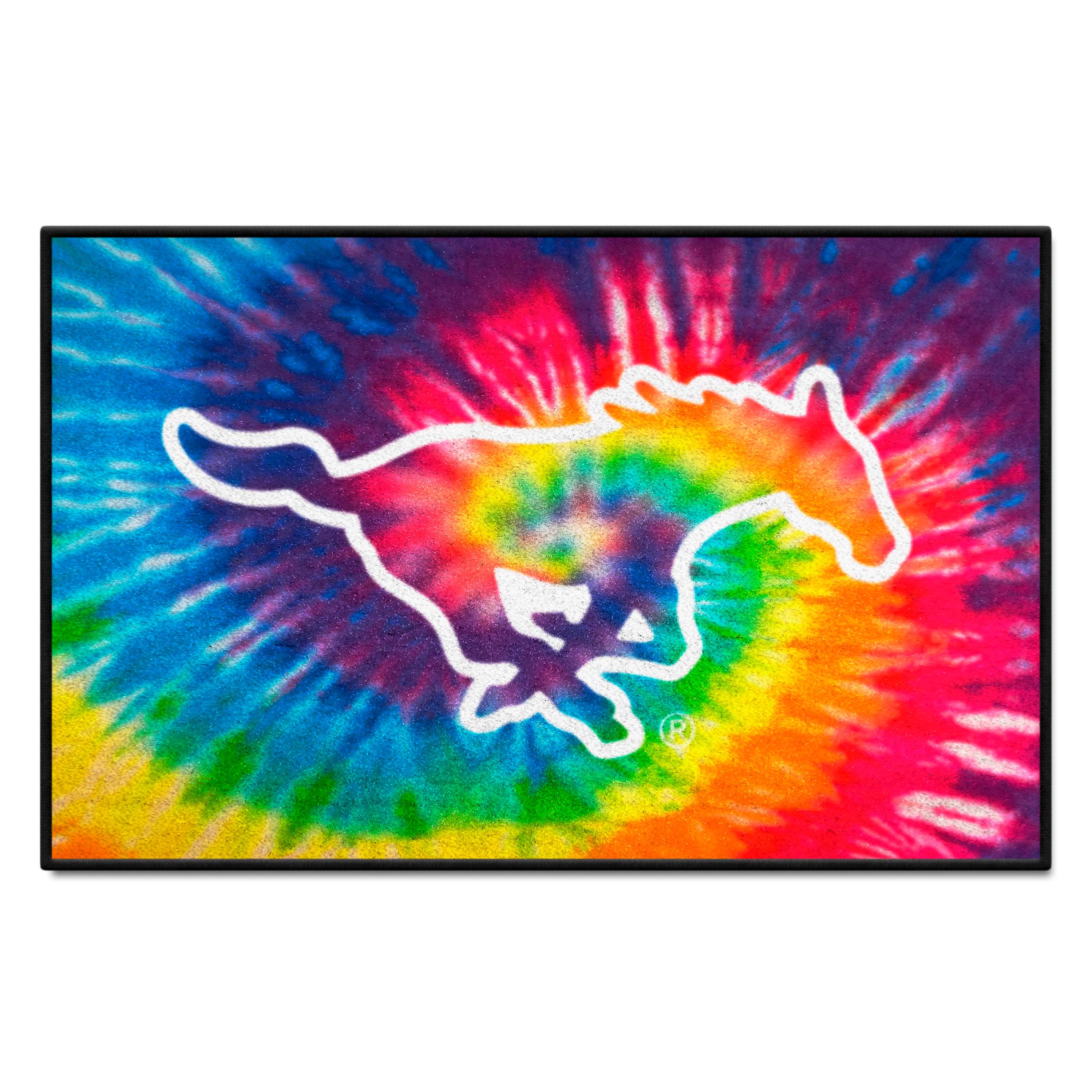 SMU Mustangs Tie Dye Starter Mat Accent Rug - 19in. x 30in.