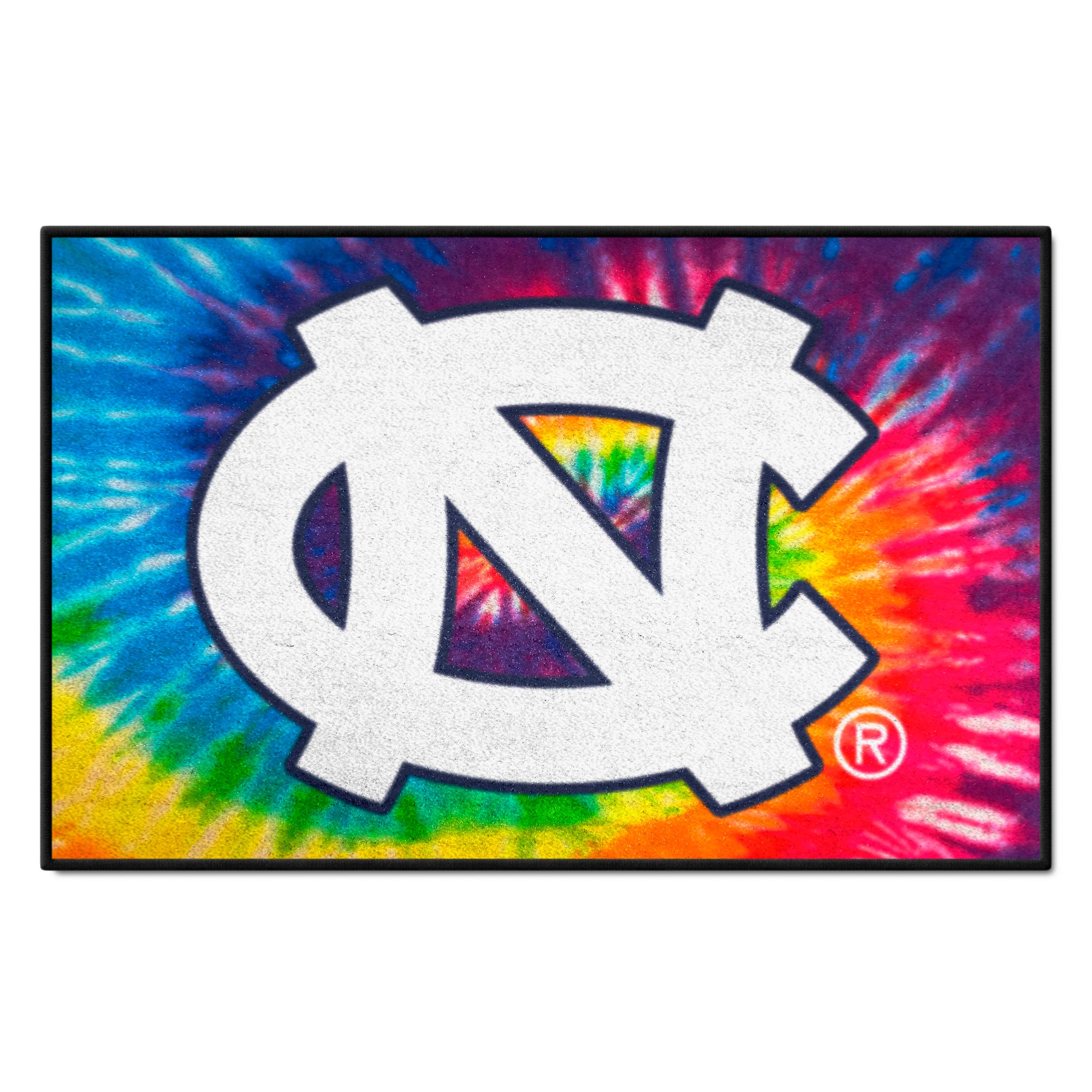 North Carolina Tar Heels Tie Dye Starter Mat Accent Rug - 19in. x 30in.