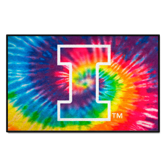 Illinois Illini Tie Dye Starter Mat Accent Rug - 19in. x 30in.