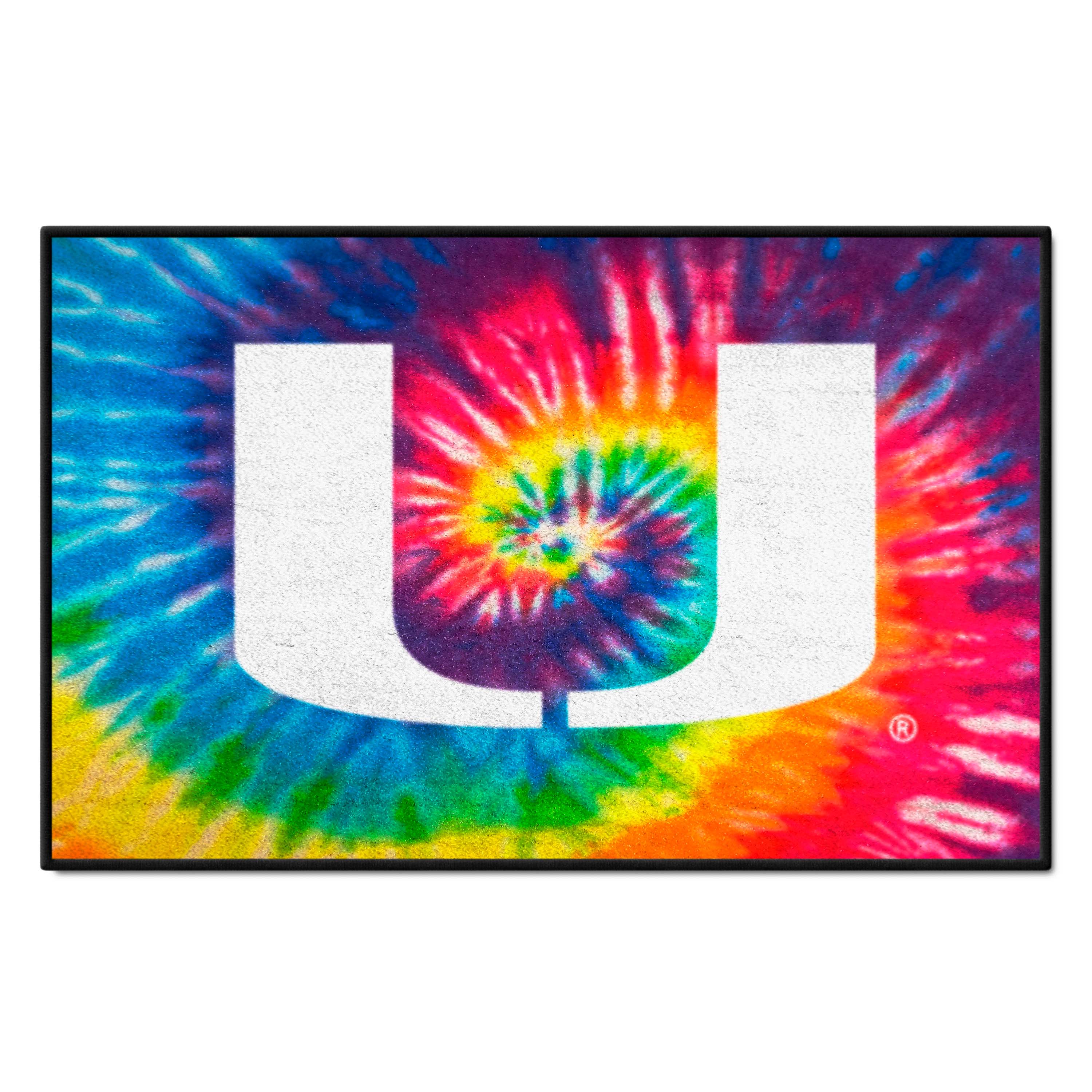 Miami Hurricanes Tie Dye Starter Mat Accent Rug - 19in. x 30in. - Miami