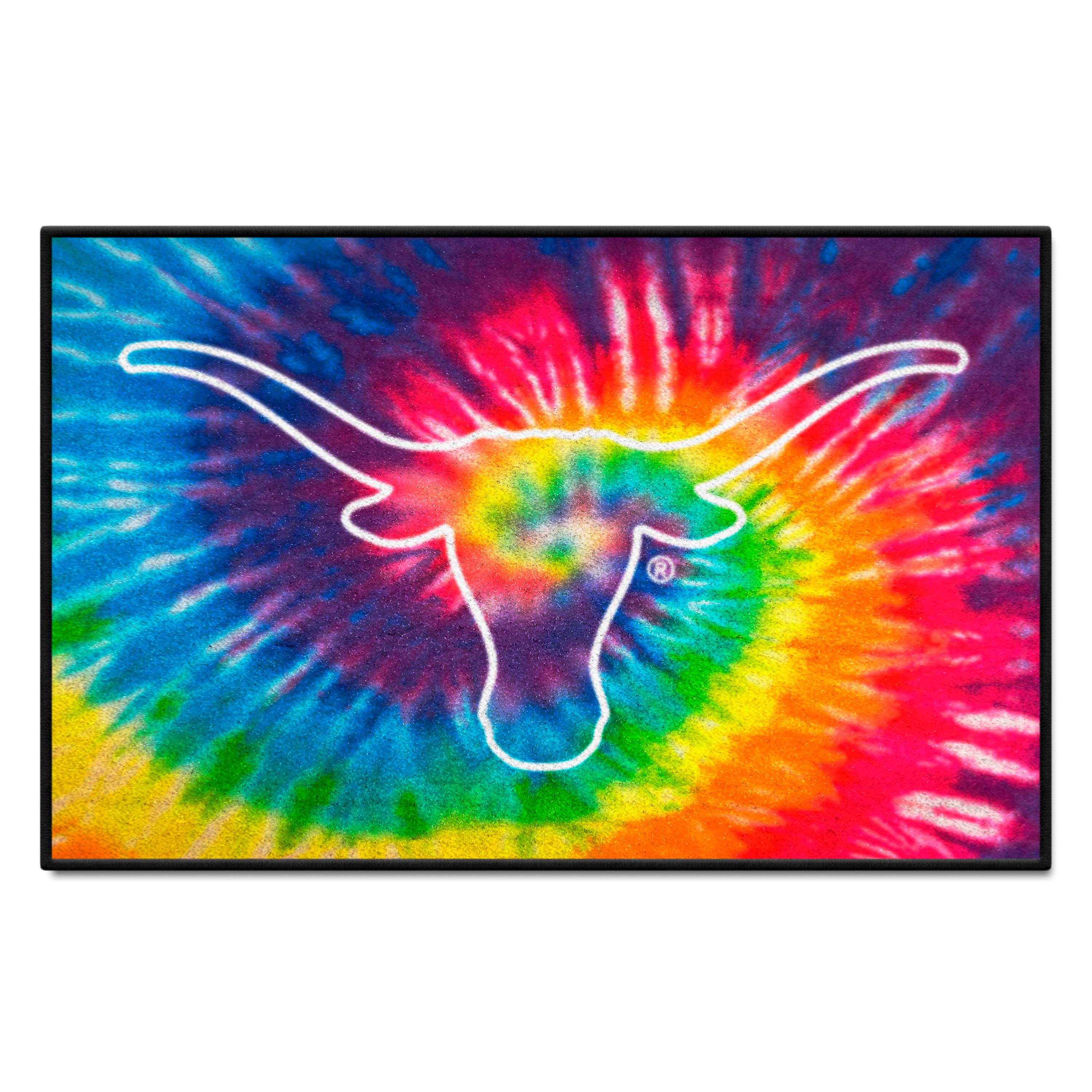 Texas Longhorns Tie Dye Starter Mat Accent Rug - 19in. x 30in.