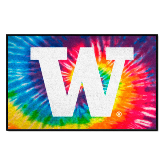 Washington Huskies Tie Dye Starter Mat Accent Rug - 19in. x 30in.