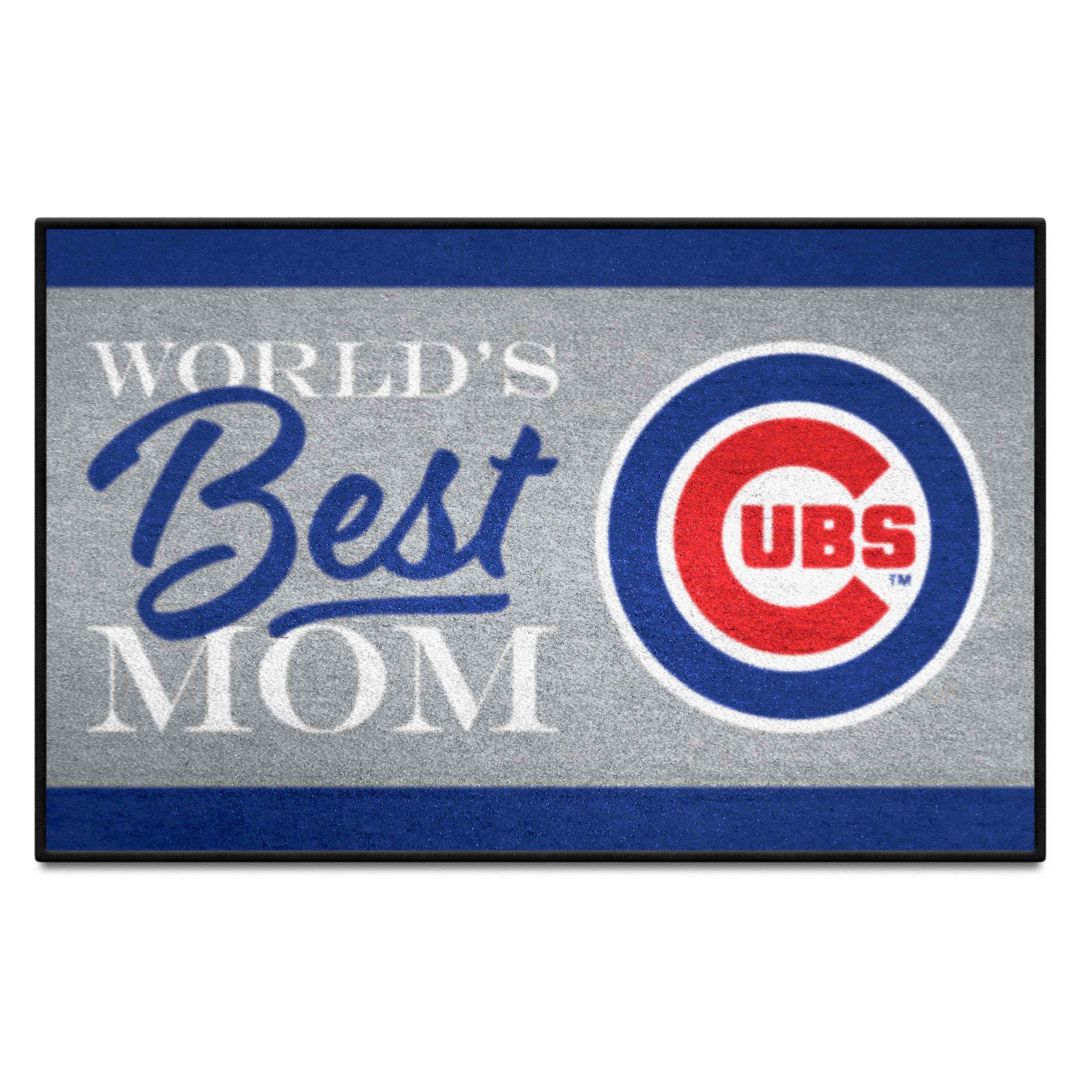 Chicago Cubs World's Best Mom Starter Mat Accent Rug - 19in. x 30in. - Chicago Cubs