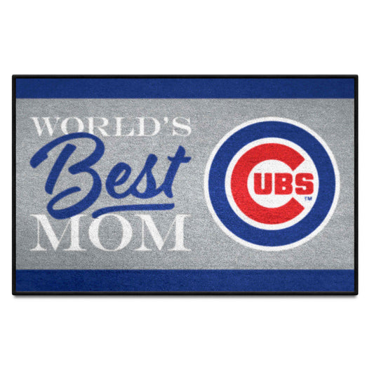 Chicago Cubs World's Best Mom Starter Mat Accent Rug - 19in. x 30in. - Chicago Cubs