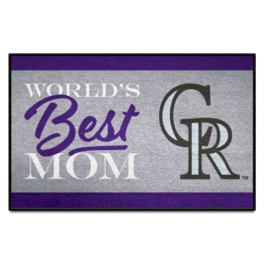 Colorado Rockies World's Best Mom Starter Mat Accent Rug - 19in. x 30in. - Colorado Rockies