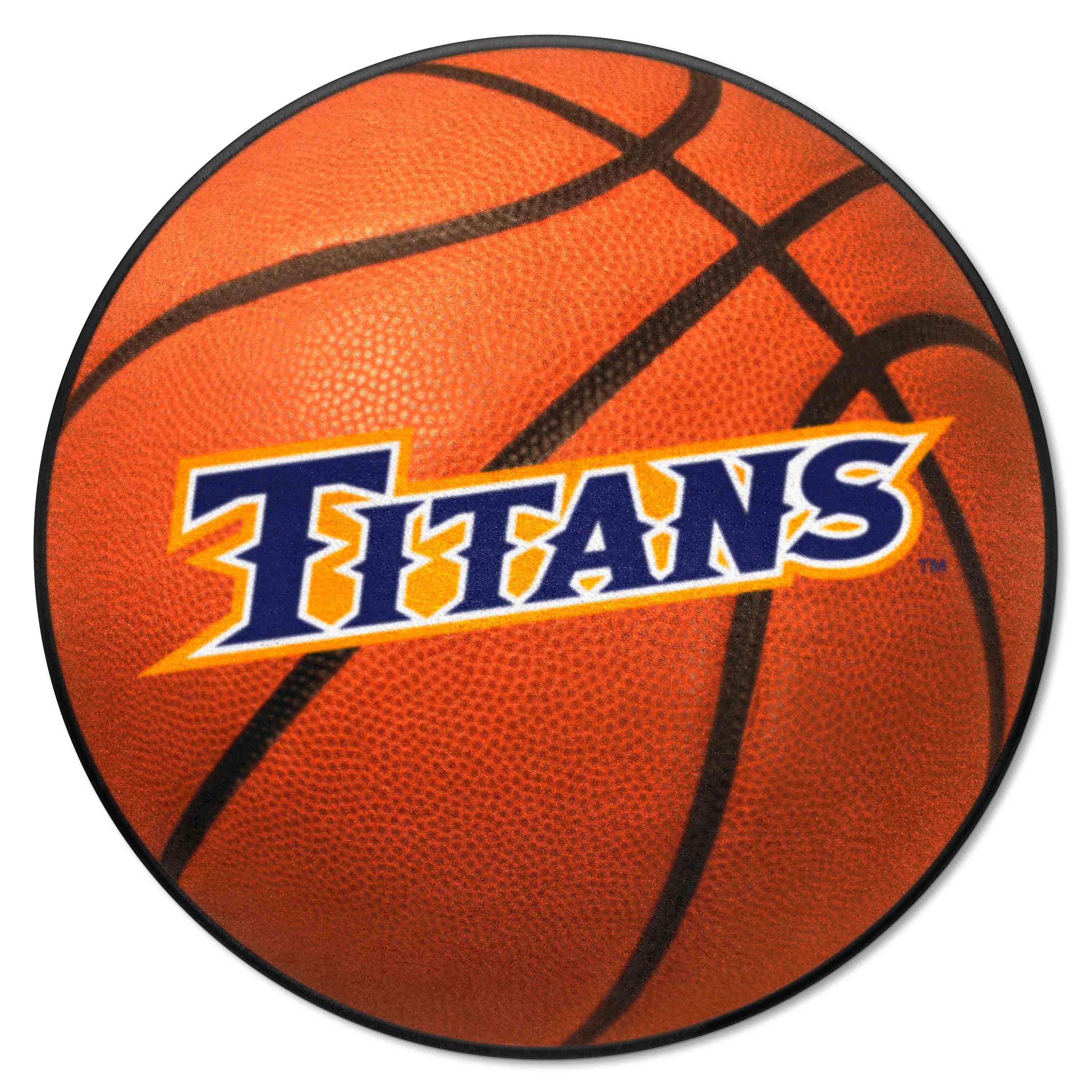 Cal State - Fullerton Titans Basketball Rug - 27in. Diameter - Cal State - Fullerton