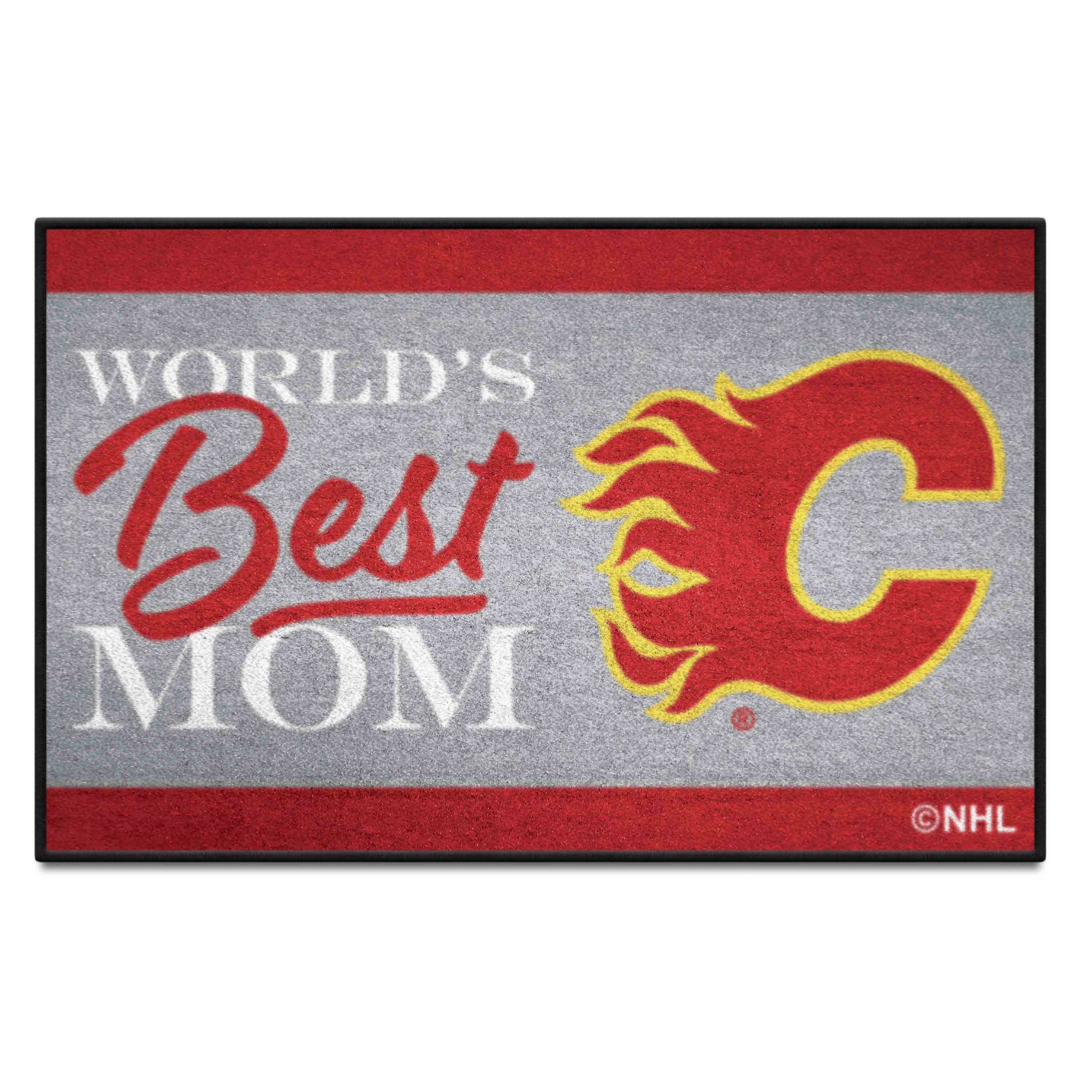 Calgary Flames World's Best Mom Starter Mat Accent Rug - 19in. x 30in. - Calgary Flames