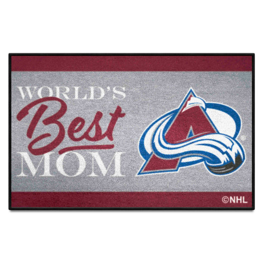 Colorado Avalanche World's Best Mom Starter Mat Accent Rug - 19in. x 30in. - Colorado Avalanche