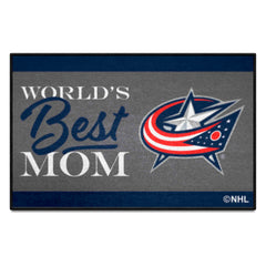 Columbus Blue Jackets World's Best Mom Starter Mat Accent Rug - 19in. x 30in. - Columbus Blue Jackets