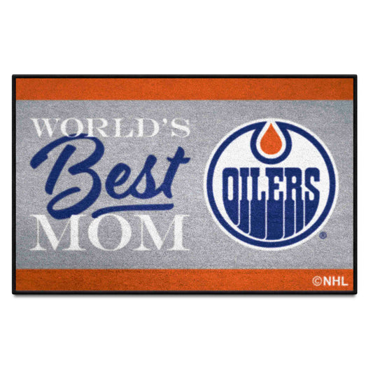 Edmonton Oilers World's Best Mom Starter Mat Accent Rug - 19in. x 30in.