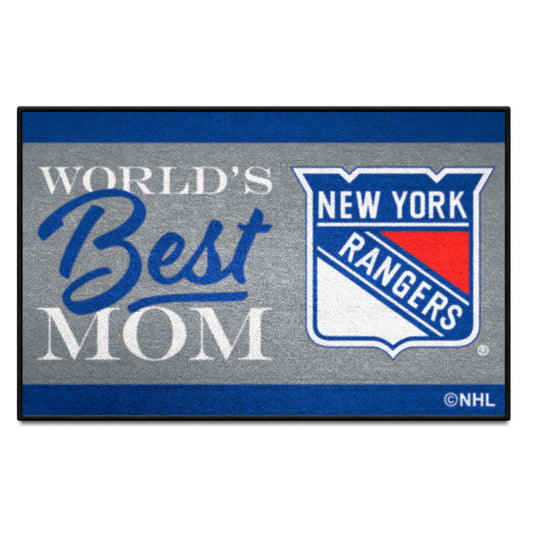 New York Rangers World's Best Mom Starter Mat Accent Rug - 19in. x 30in. - New York Rangers