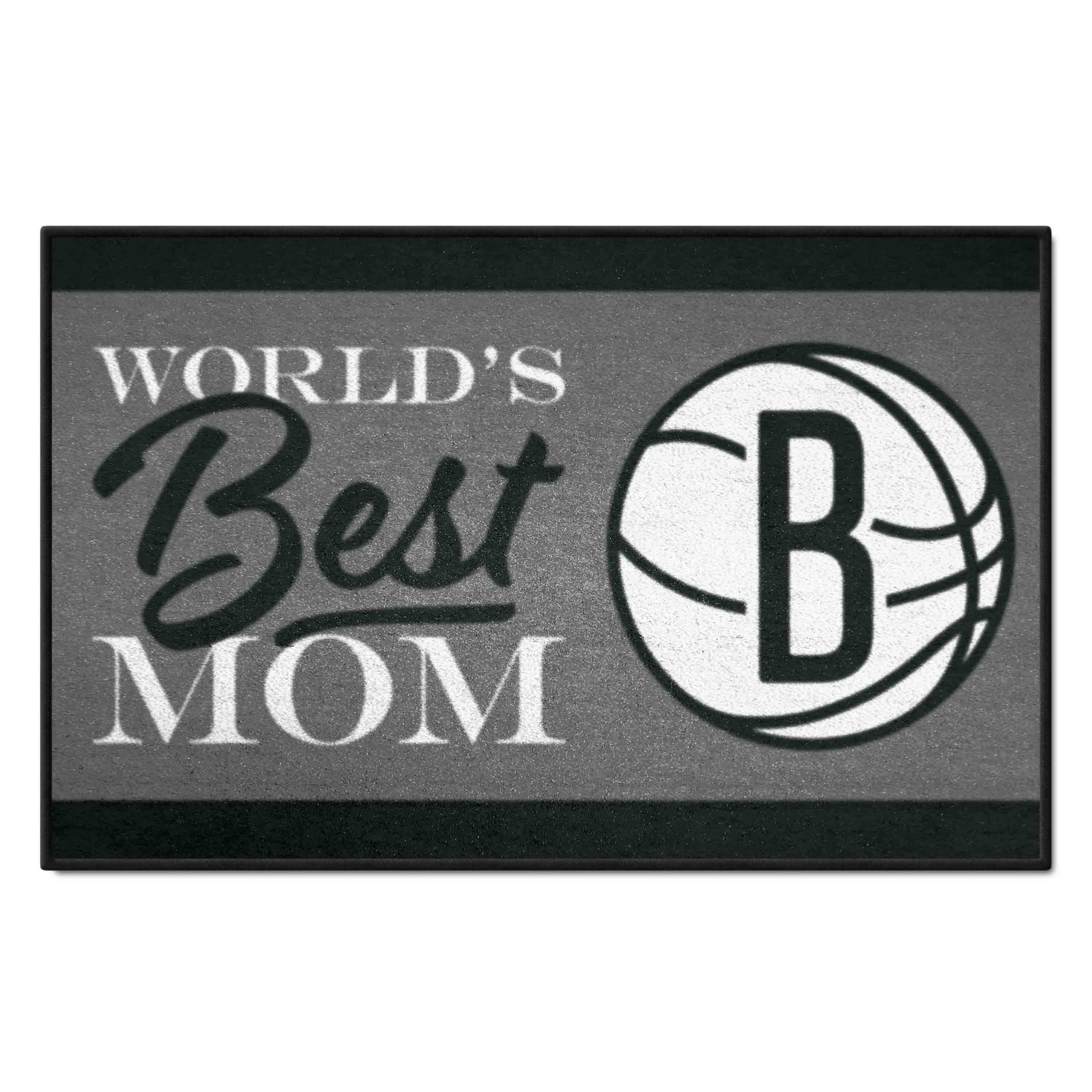 Brooklyn Nets World's Best Mom Starter Mat Accent Rug - 19in. x 30in. - Brooklyn Nets