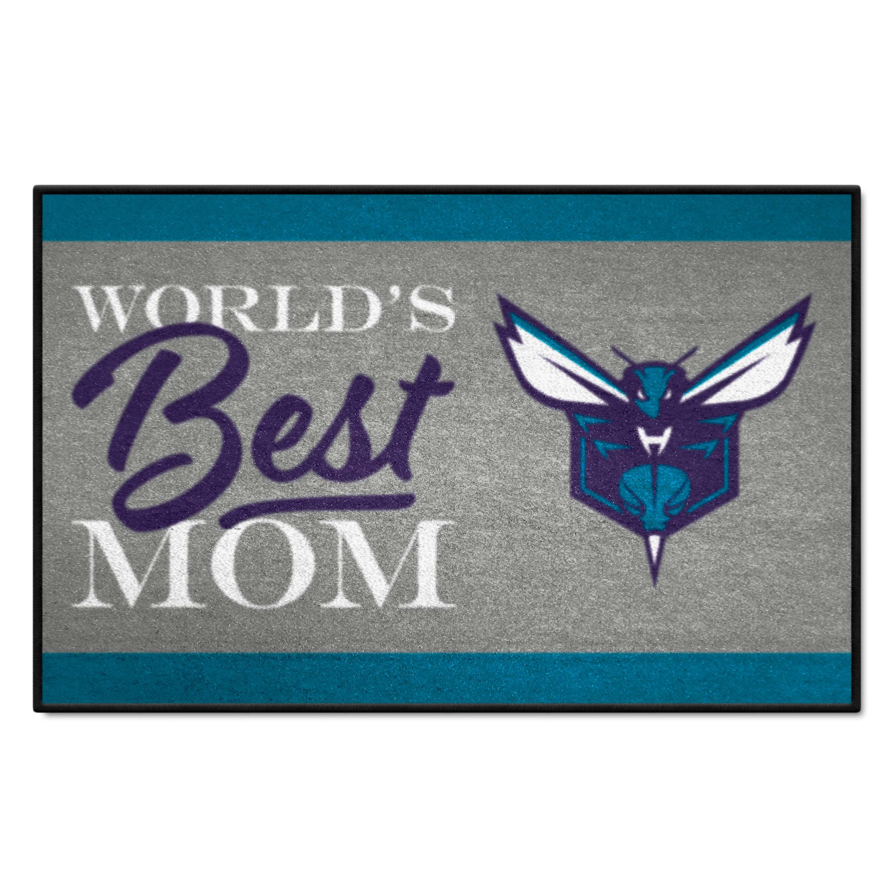 Charlotte Hornets World's Best Mom Starter Mat Accent Rug - 19in. x 30in. - Charlotte Hornets