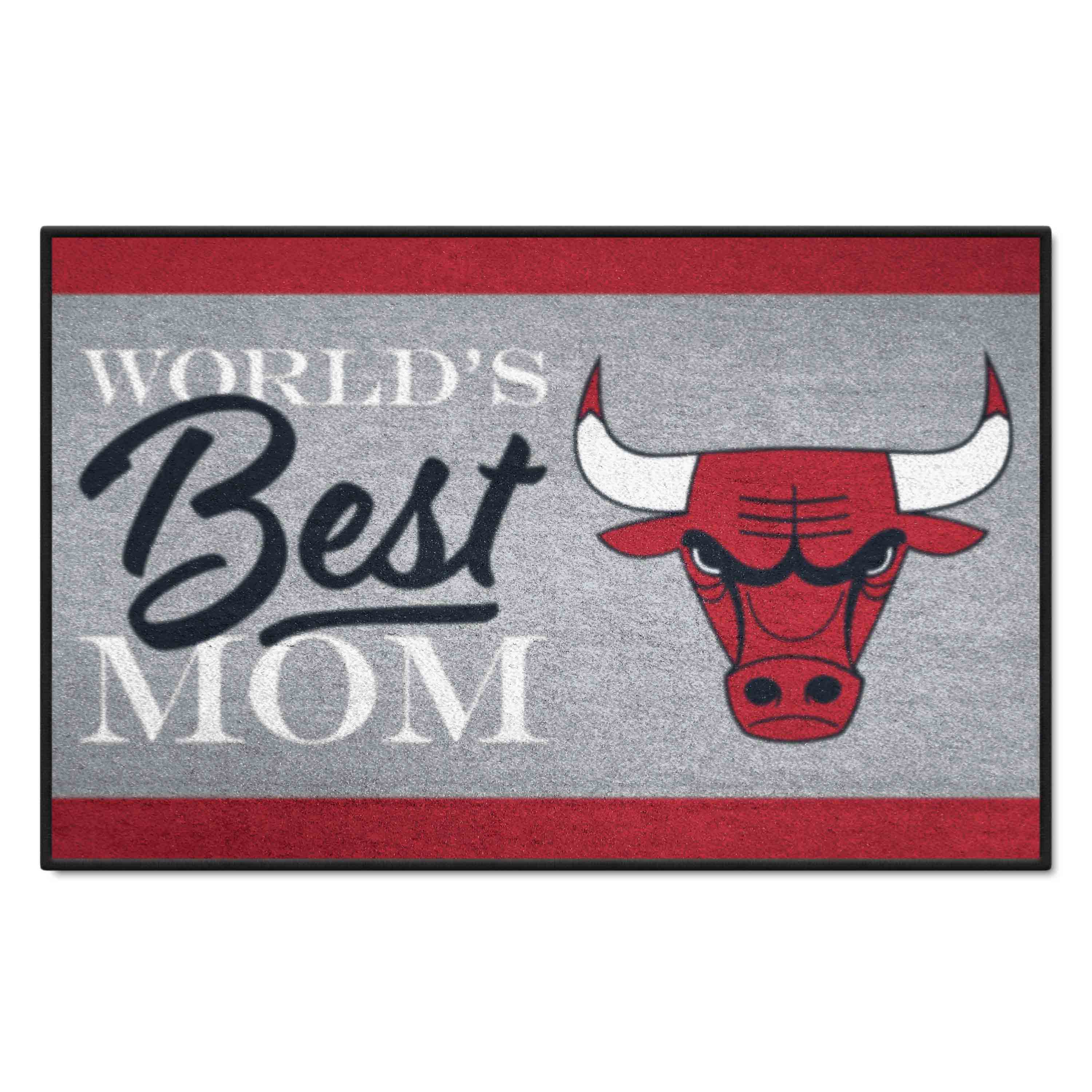 Chicago Bulls World's Best Mom Starter Mat Accent Rug - 19in. x 30in. - Chicago Bulls