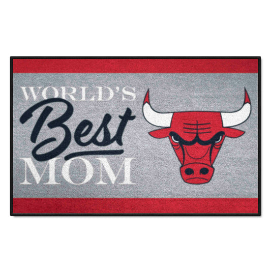 Chicago Bulls World's Best Mom Starter Mat Accent Rug - 19in. x 30in. - Chicago Bulls