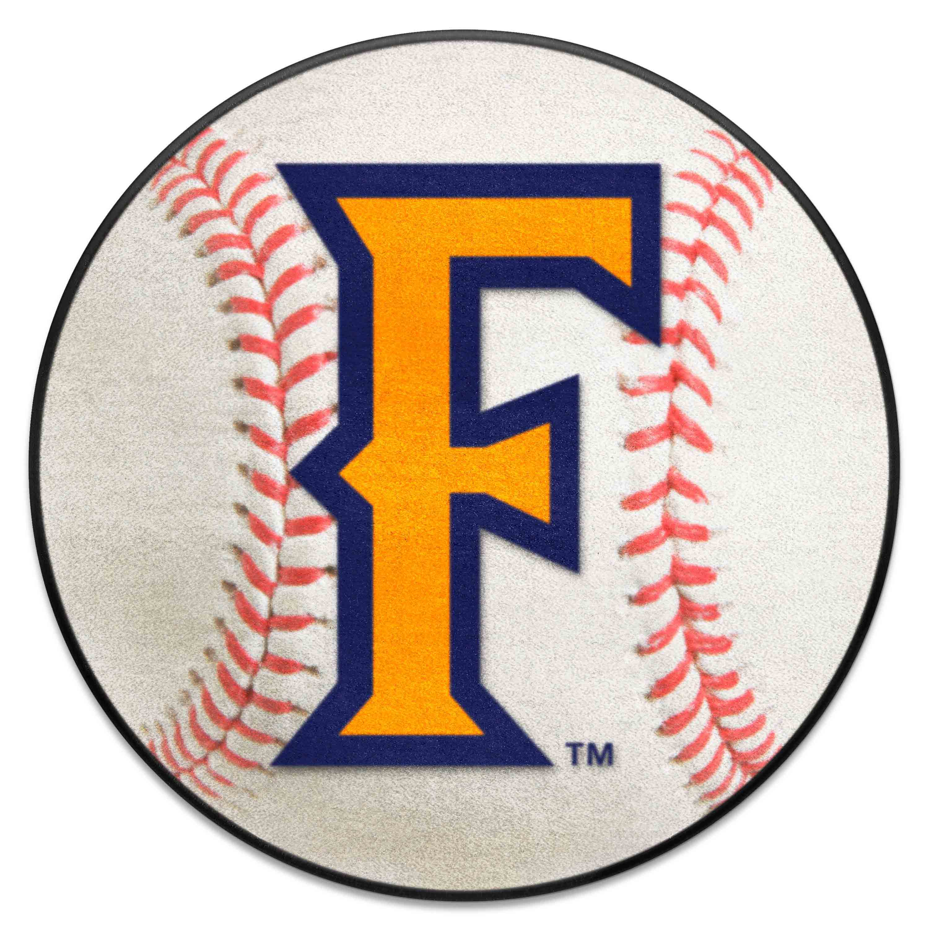 Cal State - Fullerton Titans Baseball Rug - 27in. Diameter - Cal State - Fullerton