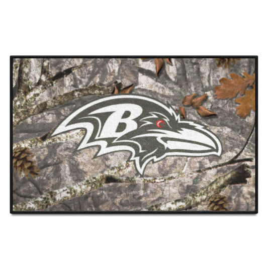 Baltimore Ravens Camo Starter Mat Accent Rug - 19in. x 30in. - Baltimore Ravens