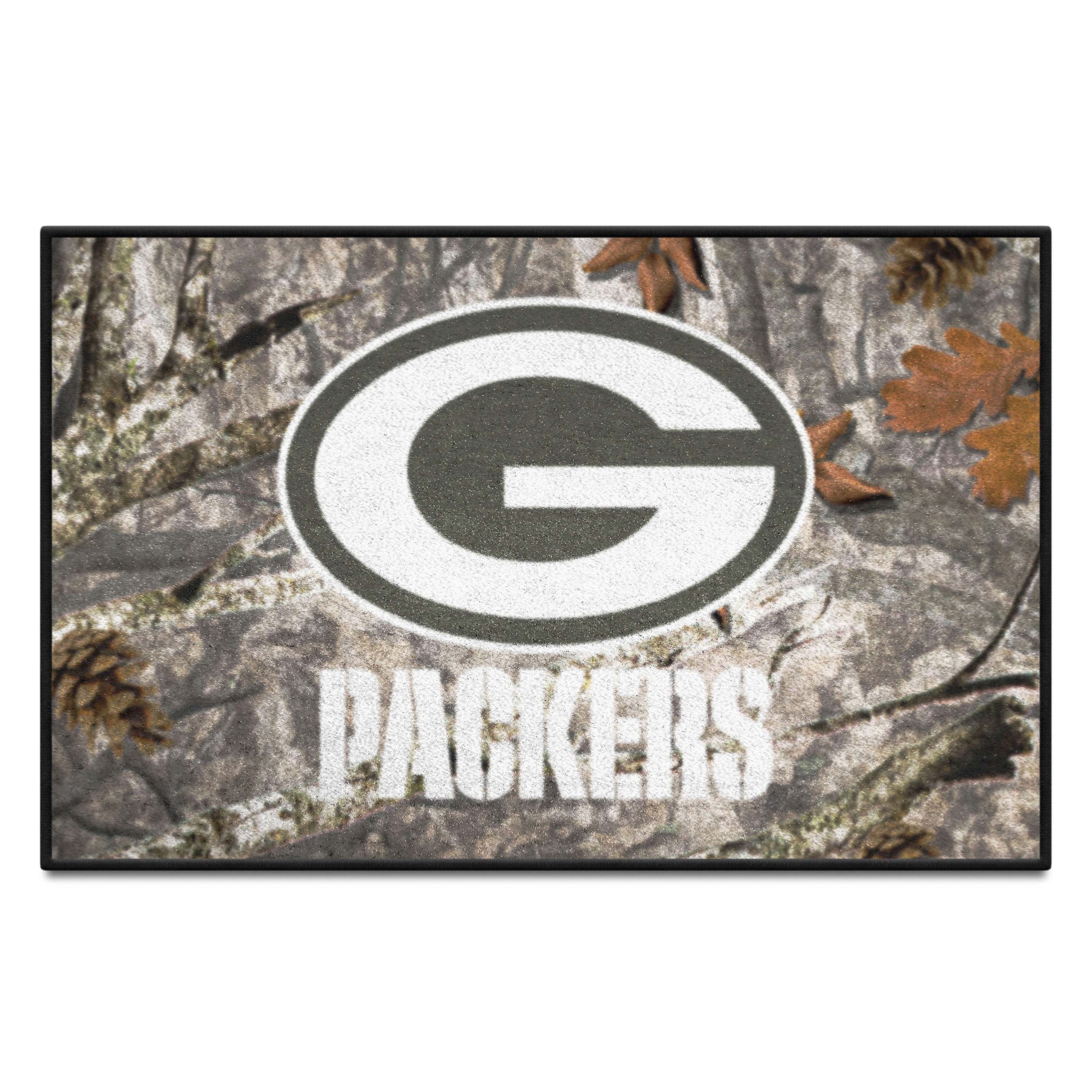 Green Bay Packers Camo Starter Mat Accent Rug - 19in. x 30in. - Green Bay Packers