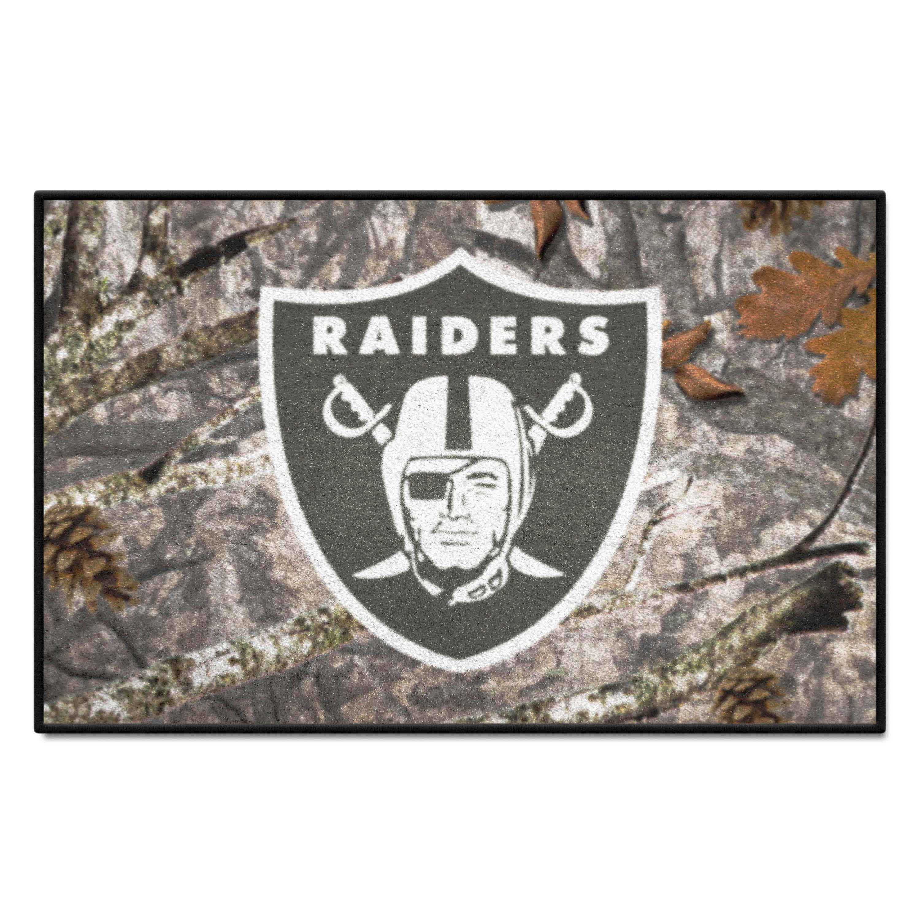 Las Vegas Raiders Camo Starter Mat Accent Rug - 19in. x 30in.