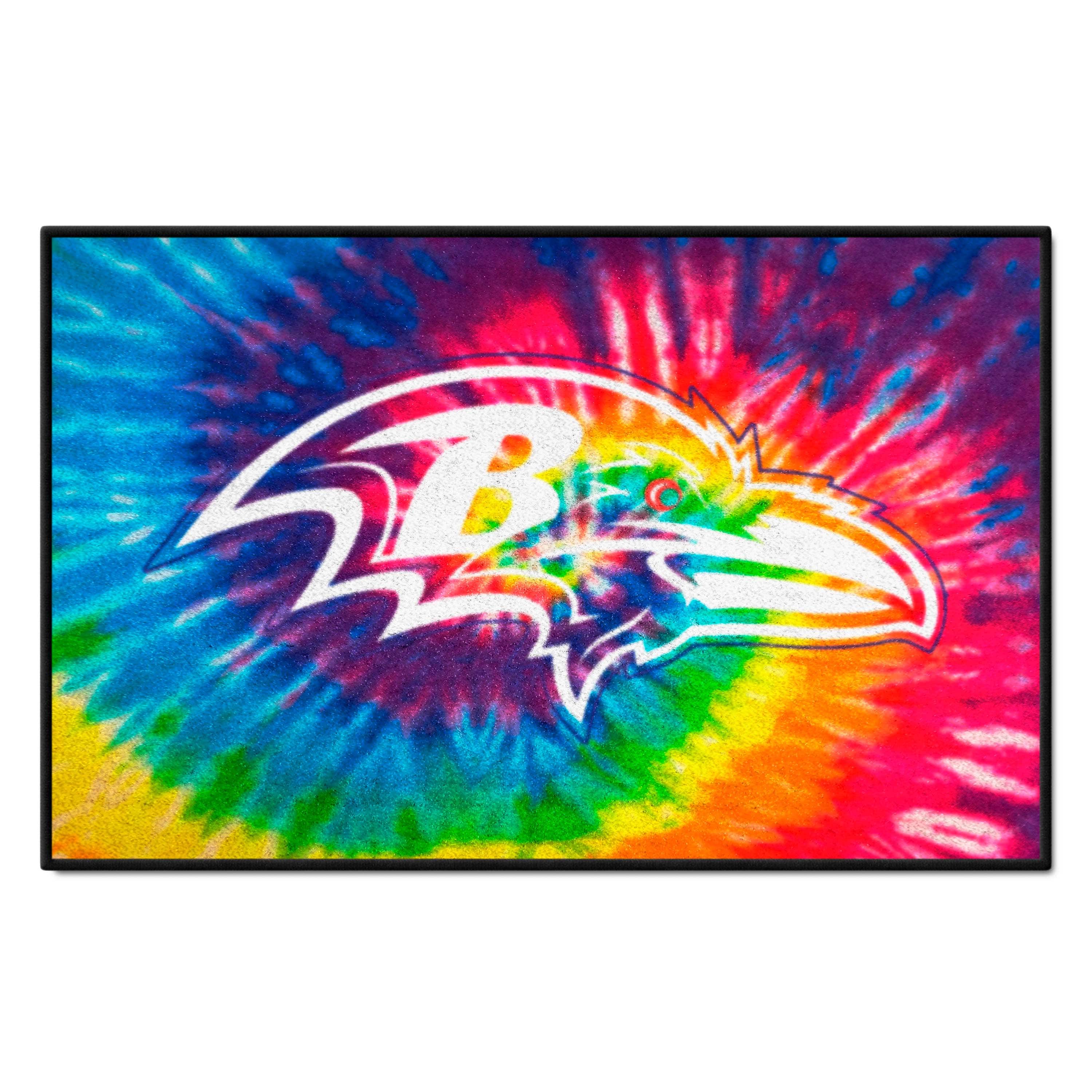 Baltimore Ravens Tie Dye Starter Mat Accent Rug - 19in. x 30in. - Baltimore Ravens