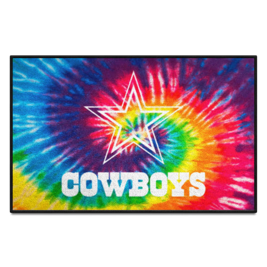 Dallas Cowboys Tie Dye Starter Mat Accent Rug - 19in. x 30in.