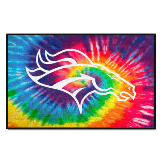 Denver Broncos Tie Dye Starter Mat Accent Rug - 19in. x 30in.