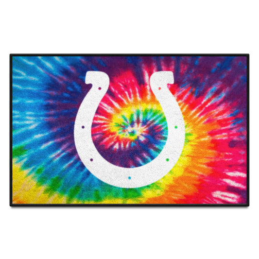 Indianapolis Colts Tie Dye Starter Mat Accent Rug - 19in. x 30in.