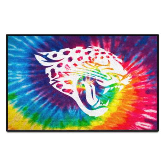 Jacksonville Jaguars Tie Dye Starter Mat Accent Rug - 19in. x 30in. - Jacksonville Jaguars