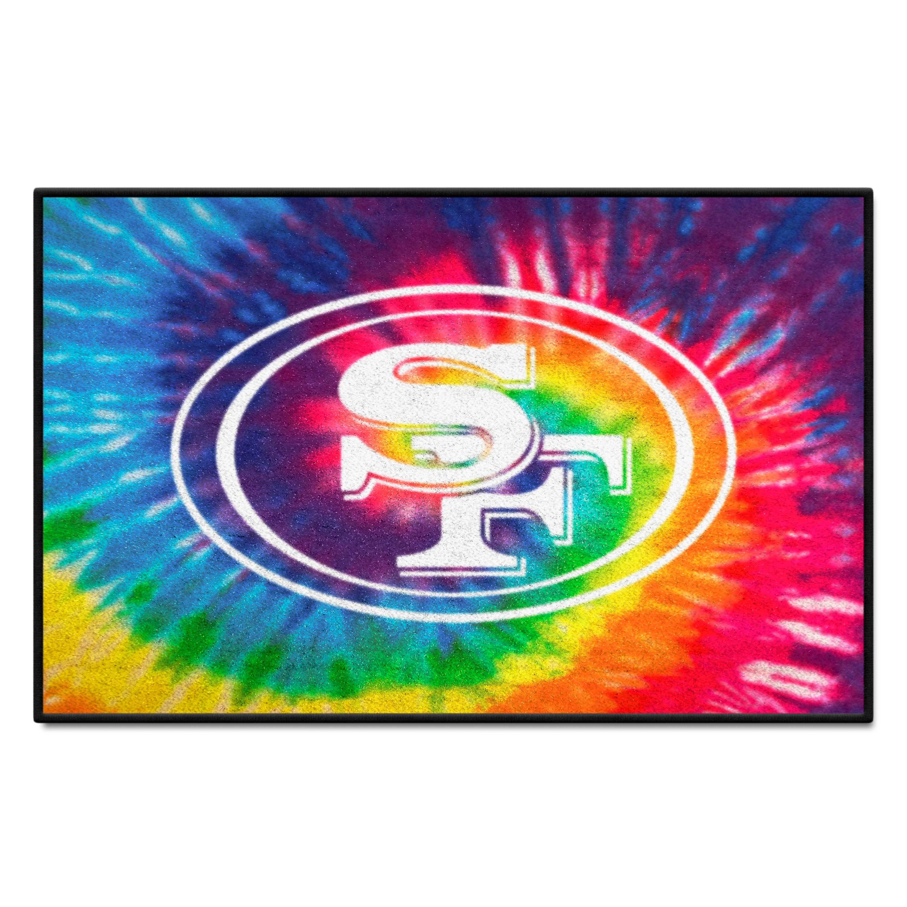 San Francisco 49ers Tie Dye Starter Mat Accent Rug - 19in. x 30in.