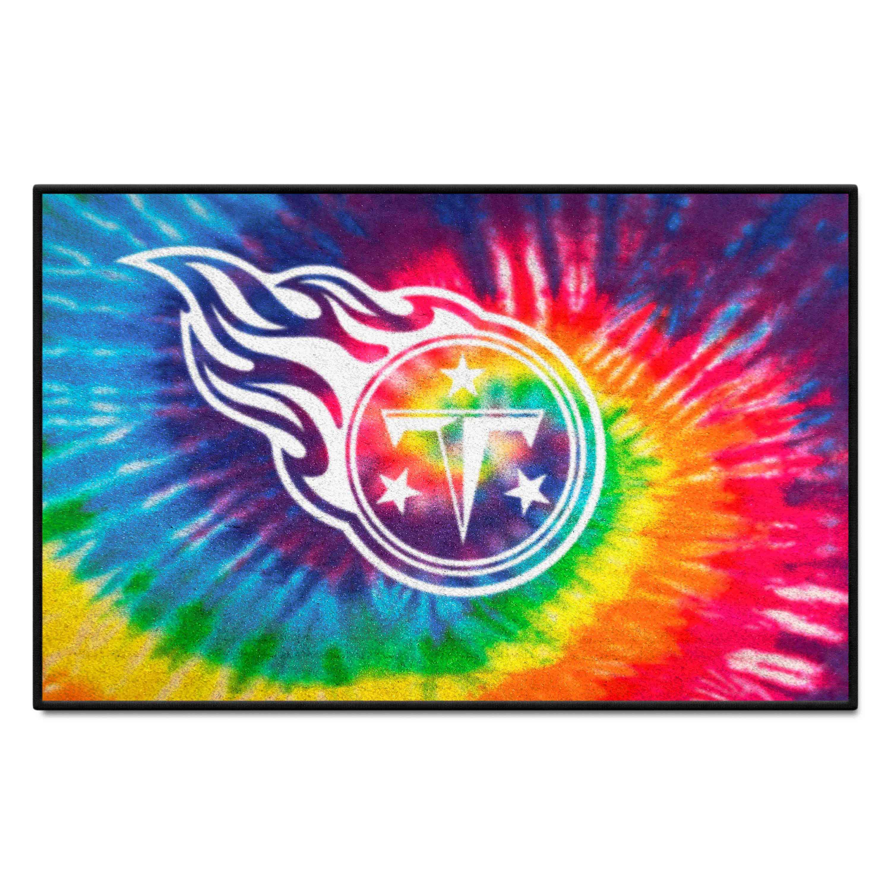 Tennessee Titans Tie Dye Starter Mat Accent Rug - 19in. x 30in.