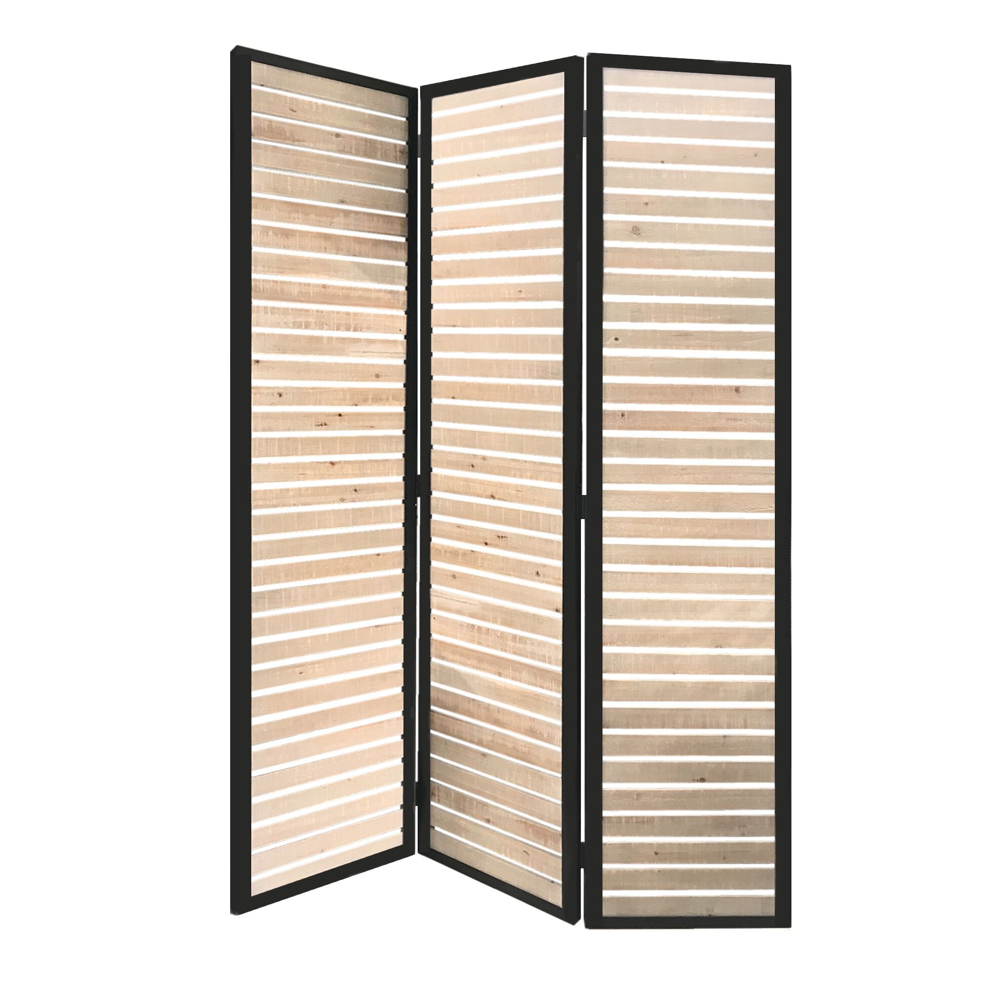 41 X 1.5 X 67 Natural Brown Wood And Metal  Screen